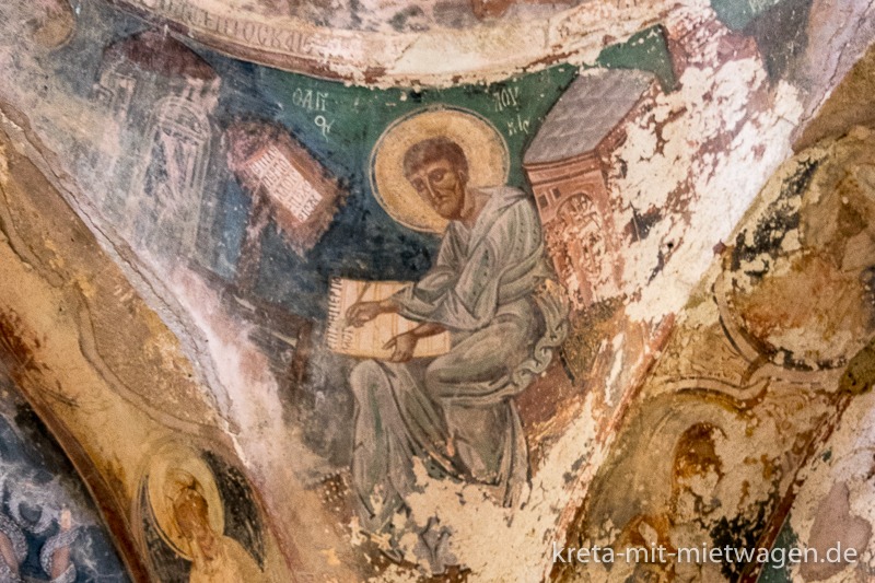 Painting in the church Agios Pavlos in Agios Ioannis
